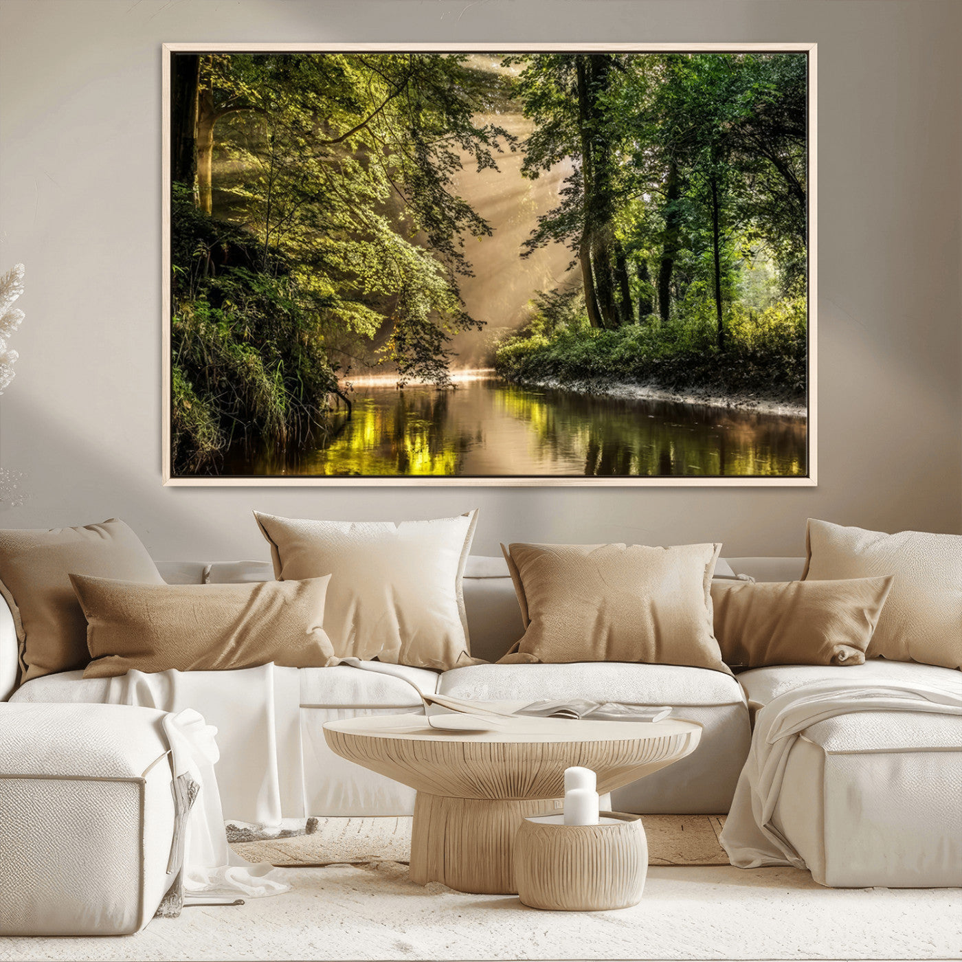 MGV-FC-36X24 - Forest Wall Art Print | River Landscape Wall Art | Perfect for Farmhouse Wall Decor, Cabin Wall Art