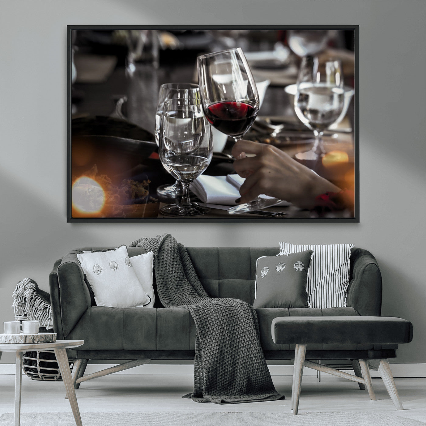 MGV-FC-36X24 - Red Wine and Glass Canvas Print