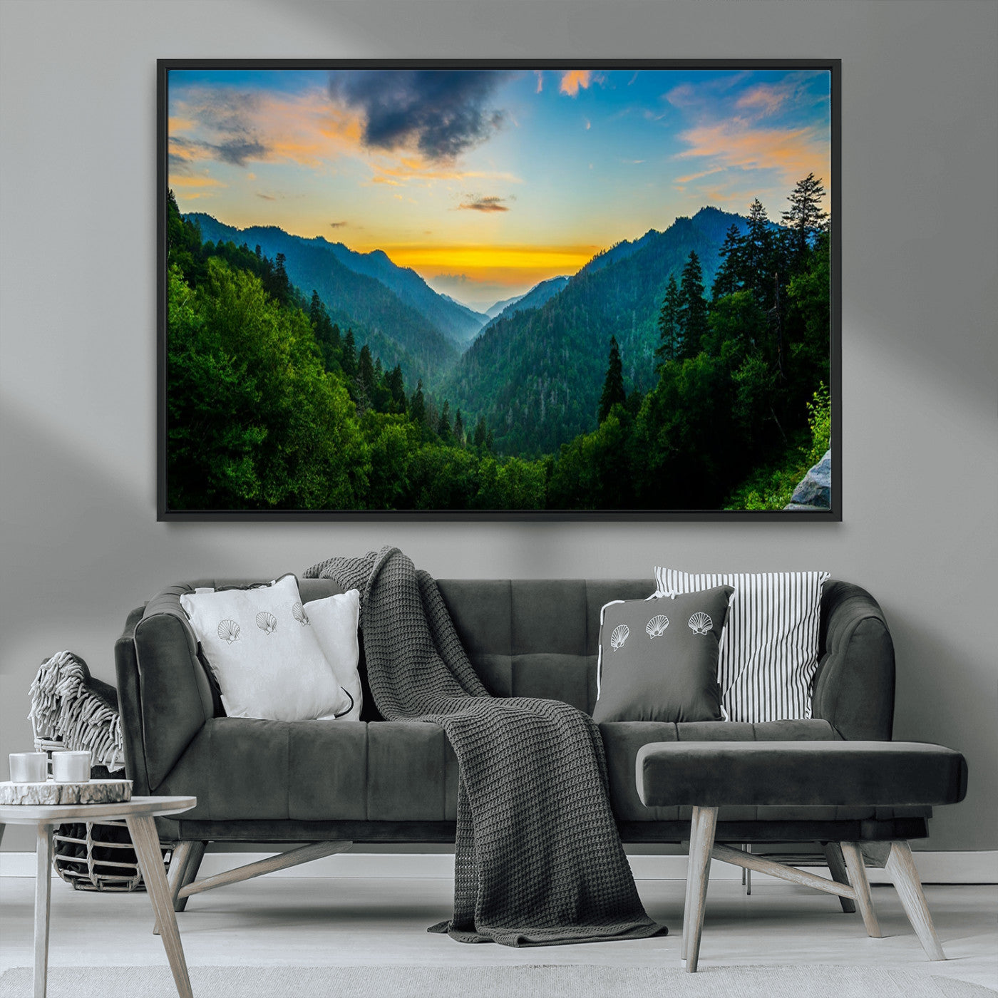 MGV-FC-36X24 - Green Forest Wall Art Canvas Print