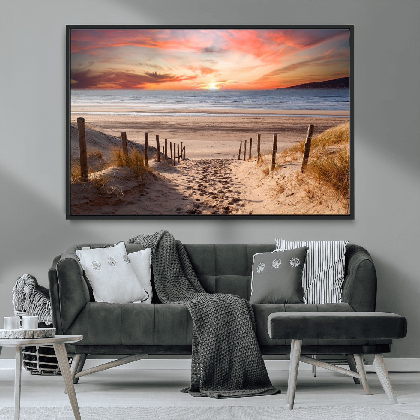 MGV-FC-36X24 - Sunset on the Sea Wall Art Canvas Print