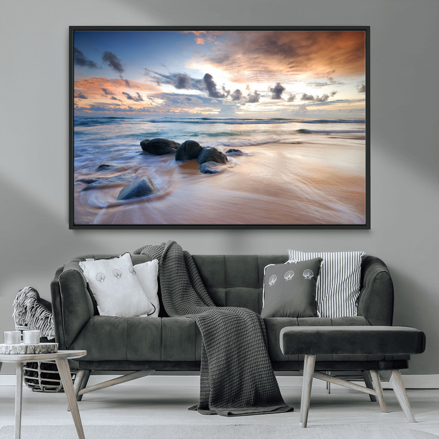 MGV-FC-36X24 - Serene Weather On The Beach Wall Art Canvas Print