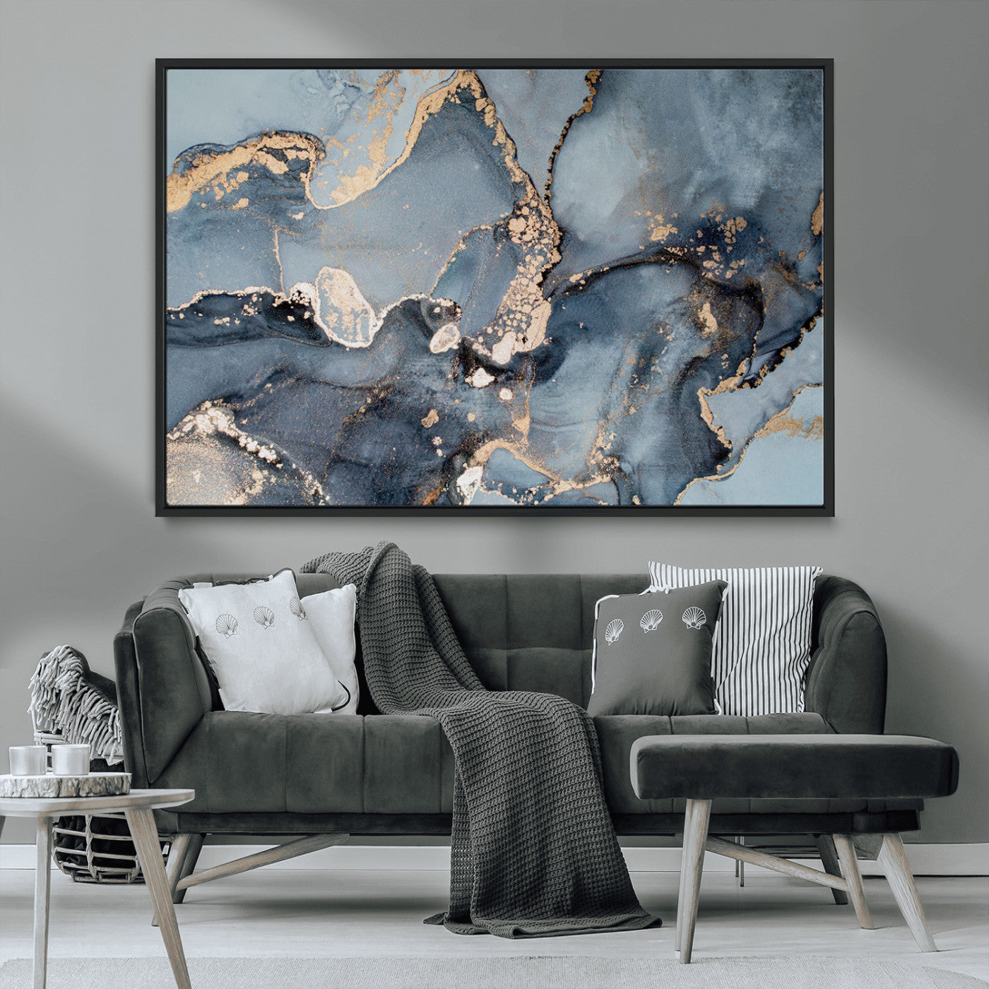 MGV-FC-36X24 - Multipanel Marble Fluid Effect Wall Art Abstract Canvas Wall Art Print