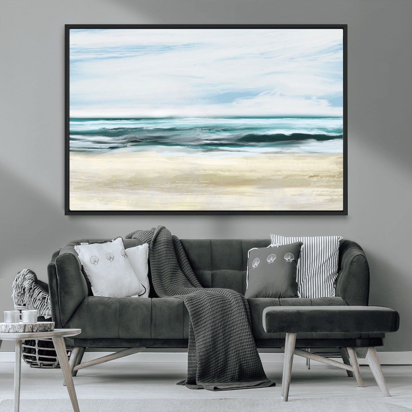 -Ocean Abstract Wall Art Canvas Print