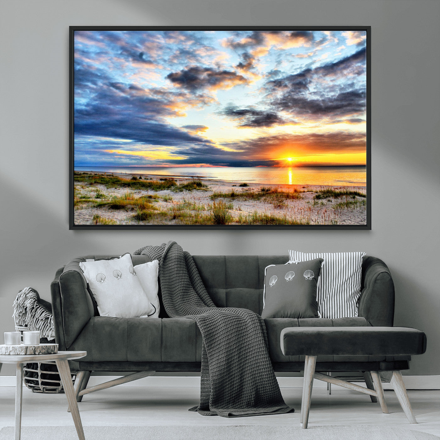 MGV-FC-36X24 - Sunset On The Ocean Wall Art Canvas Print