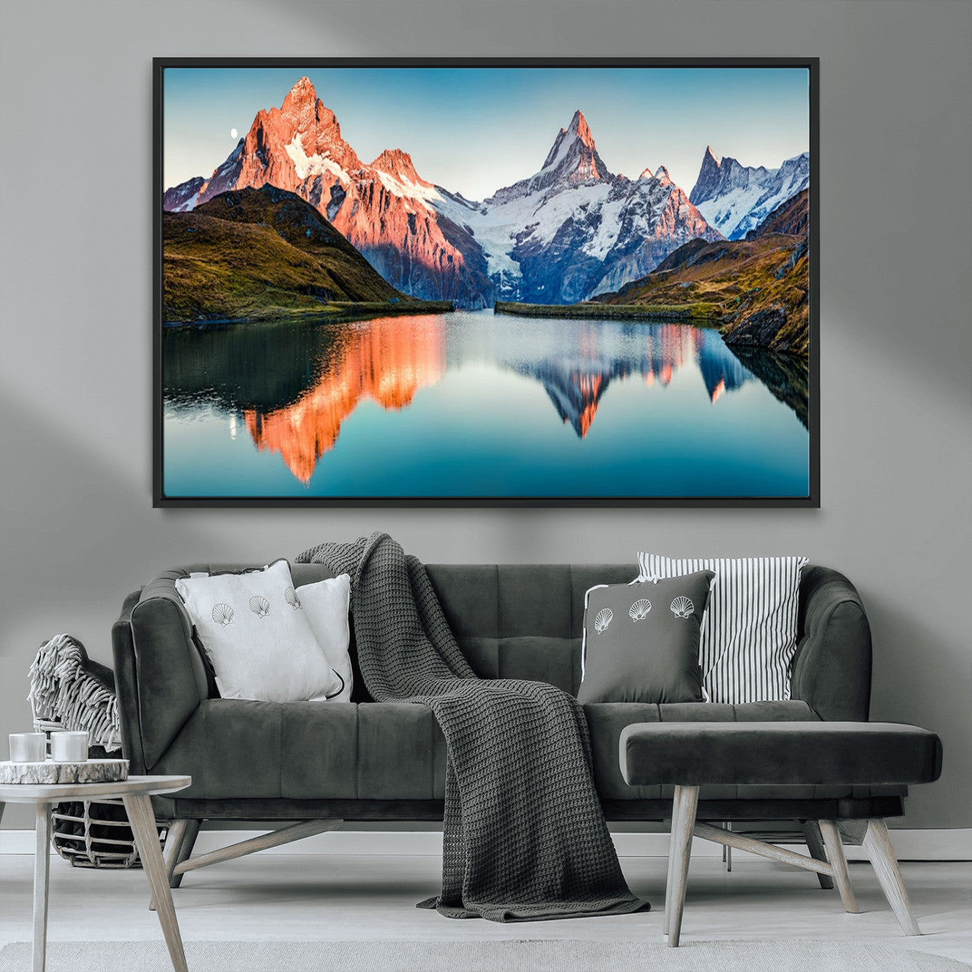 MGV-FC-36X24 - Landscape Mountain and Lake View Wall Art Canvas Print