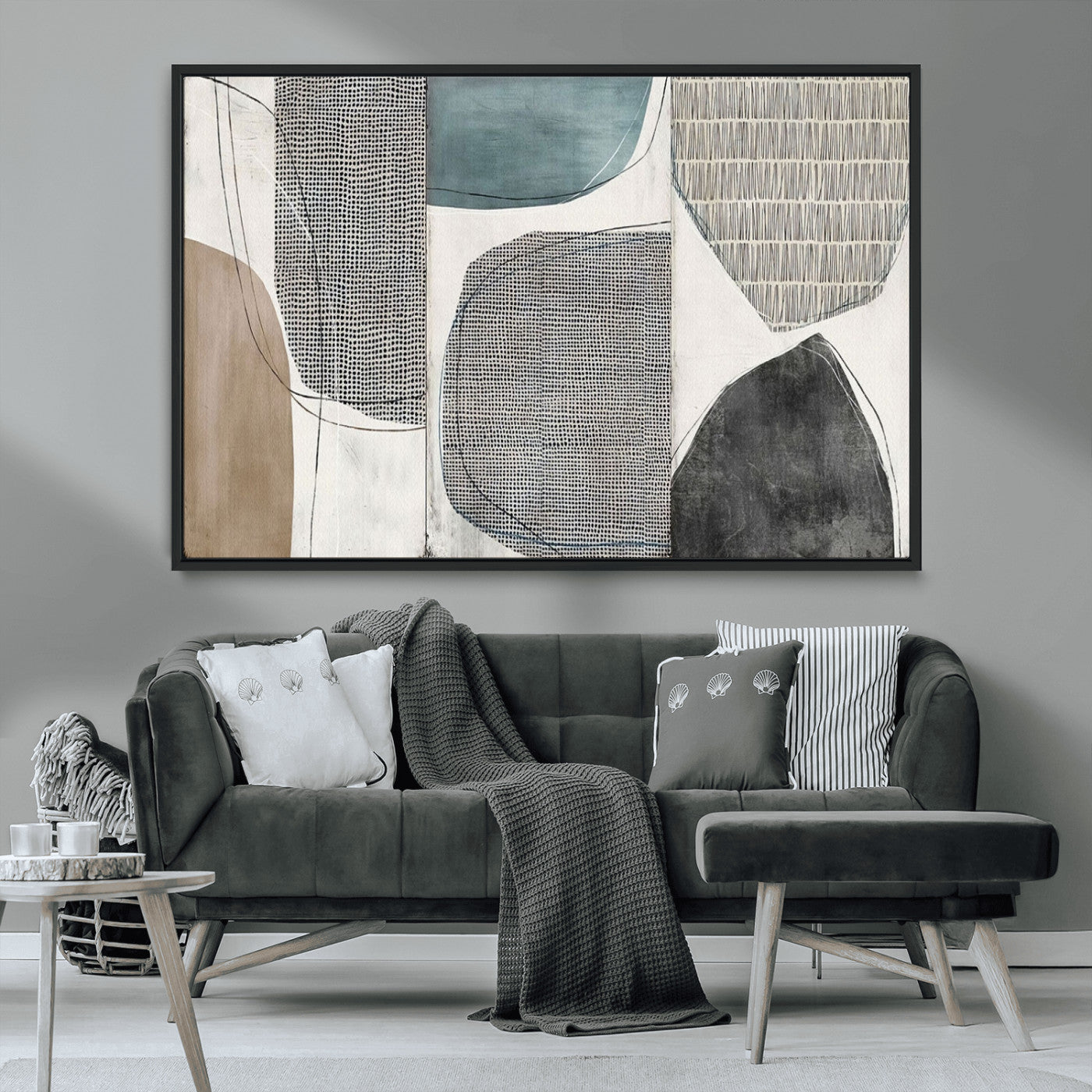 MGV-FC-36X24 - Canvas Print Wall Art Abstract Art Boho, Framed Boho Decor Canvas Print