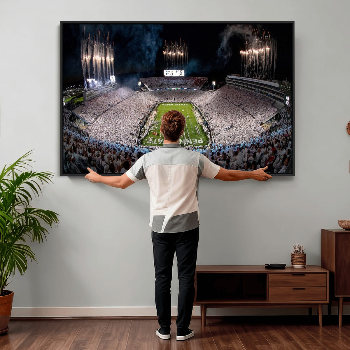 11391-MGV-CV-36X24 - Penn State Football Wall Art Canvas Print