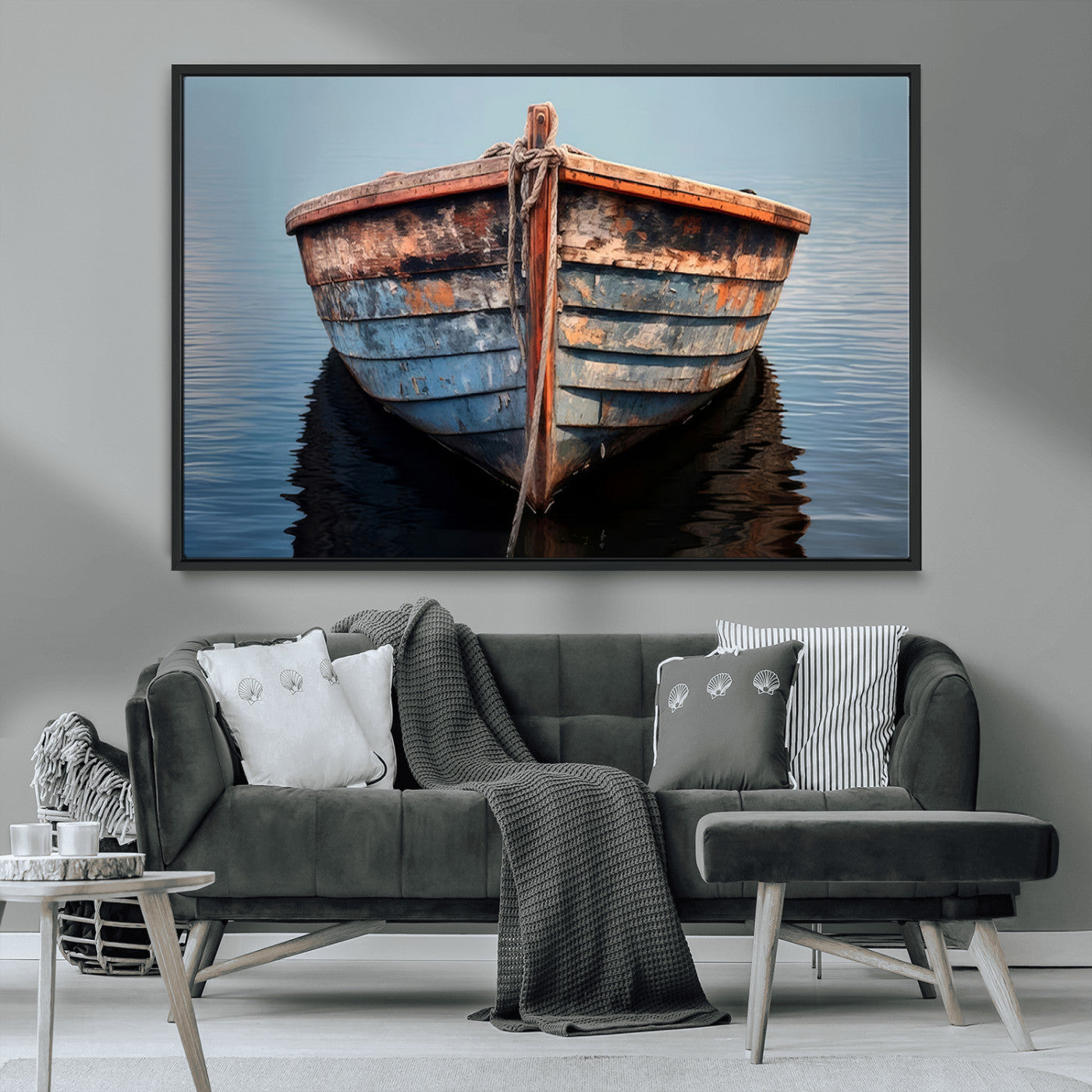 MGV-FC-36X24 - Stunning Vintage Boat Canvas Print | Nautical Wall