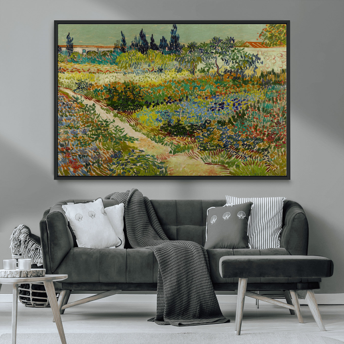 MGV-FC-36X24 - Vincent van Gogh Garden at Arles Wall Art Canvas Print