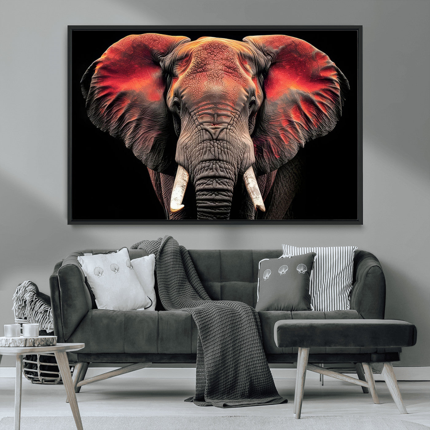 -Elephant Wall Art Canvas Print