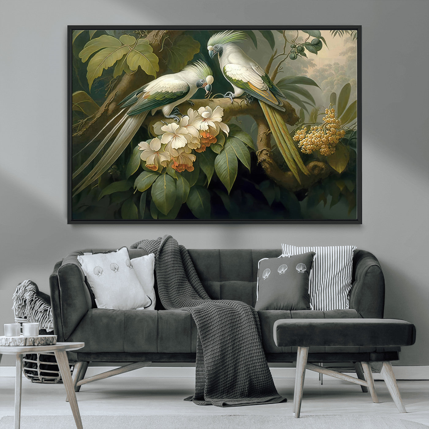 -Tropical Paradise Print Wall Art Stunning Artwork of a Parrot in a Lush Forest with Beautiful