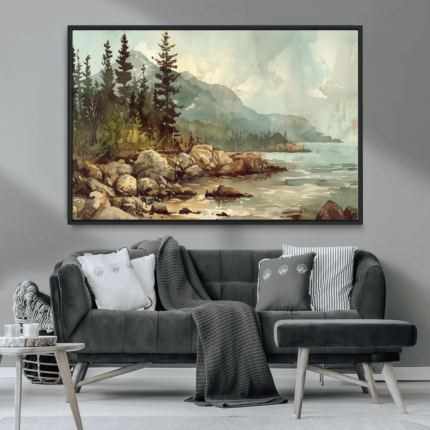 MGV-FC-36X24 - Abstract Acadia National Park Wall Art Canvas Print - Stunning 3-Panel Wall Art Canvas Print, Framed, Ready to Hang