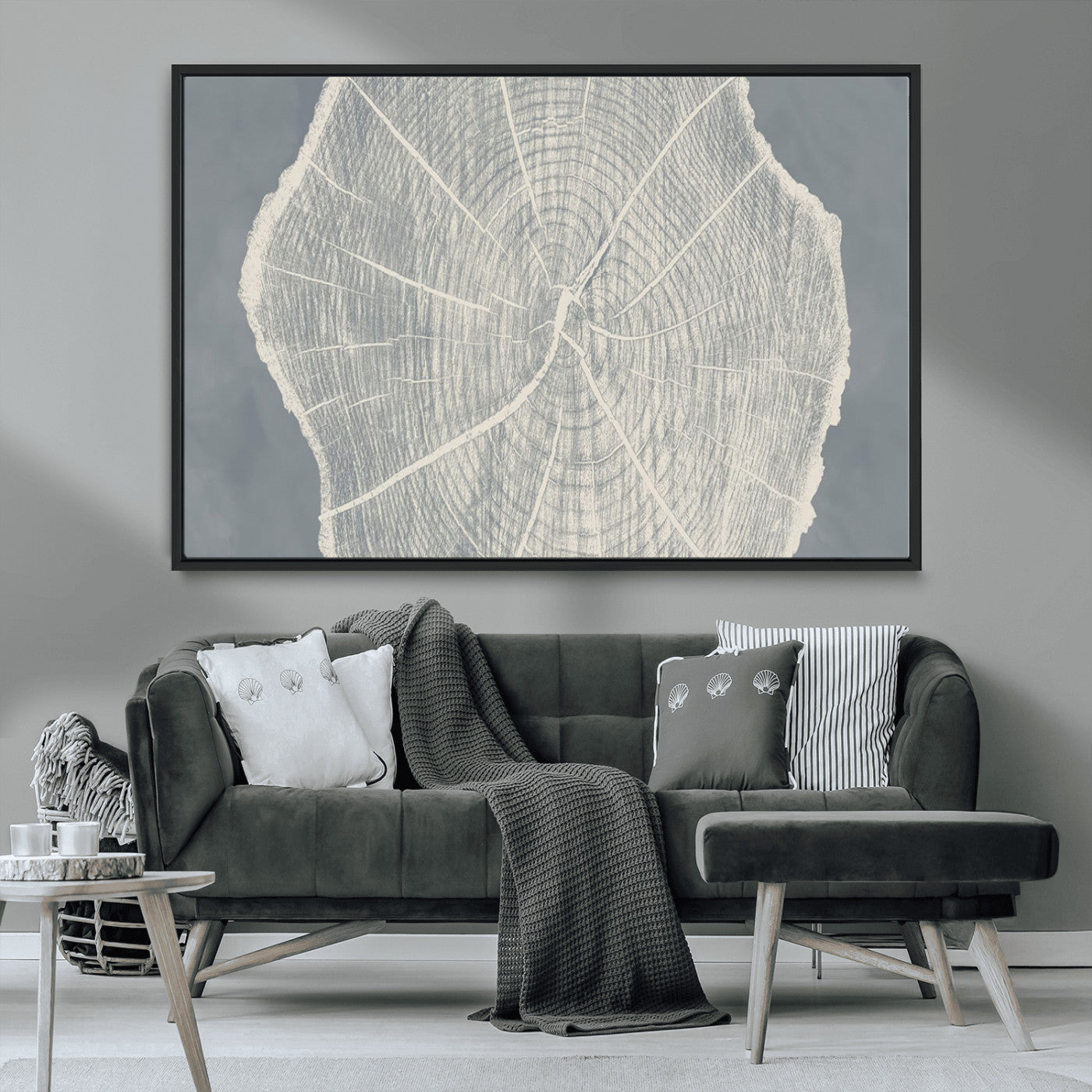 -Abstract Tree Ring Wall Art Canvas Print – Nature-Inspired, Ready to Hang, Modern Home Decor