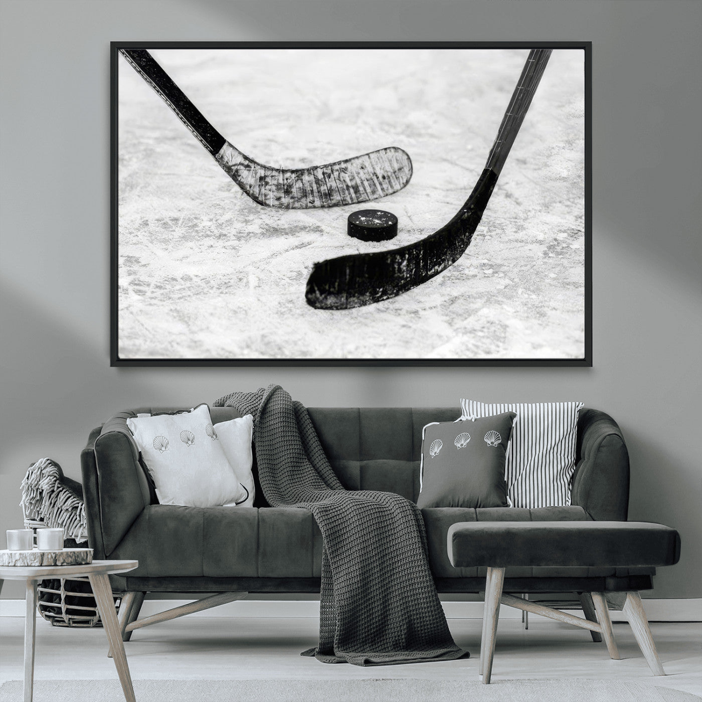 MGV-FC-36X24 - Winter Ice Hockey Sport Canvas Wall Art Print - Hockey Wall Art Print