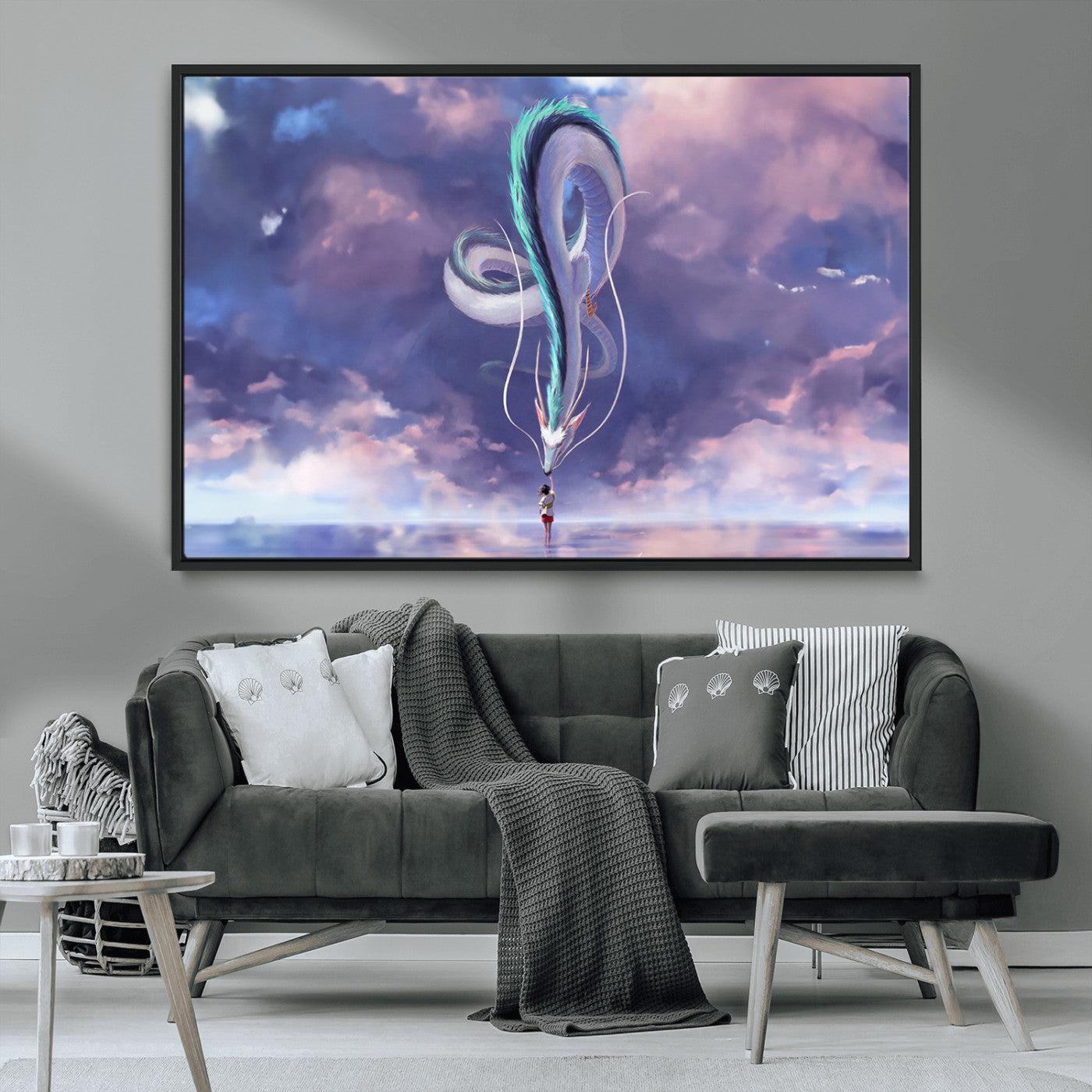 MGV-FC-36X24 - Spirited Away Haku and Chihiro Poster - Anime Lover - Hayao Miyazaki - Studio Ghibli Poster - Anime