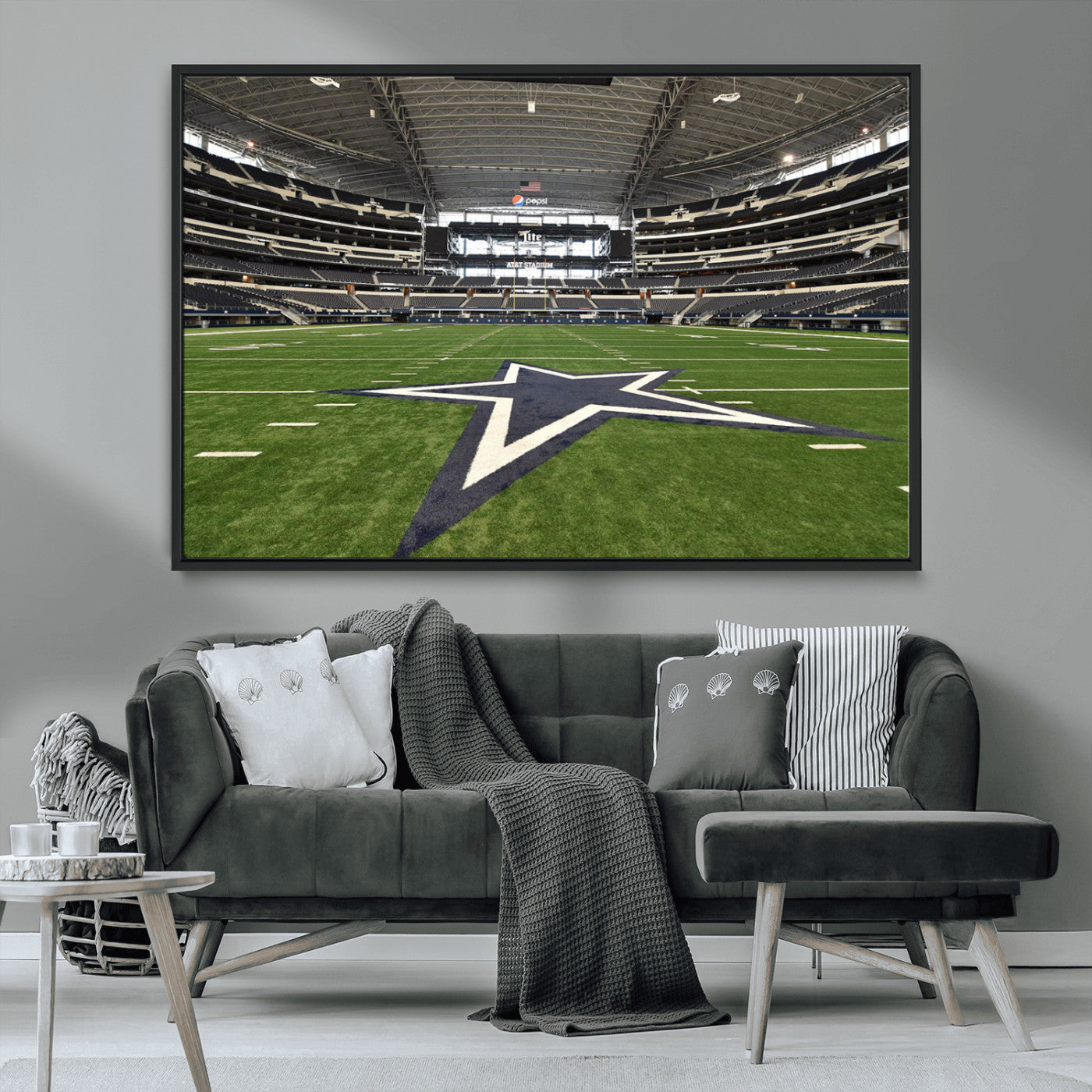 MGV-FC-36X24 - Dallas Cowboys Football Team Print - Arlington AT&T Stadium Wall Art Canvas Print