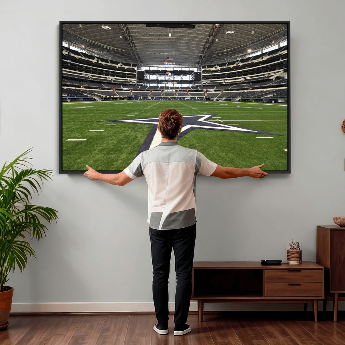 14834-MGV-CV-36X24 - Dallas Cowboys Football Team Print - Arlington AT&T Stadium