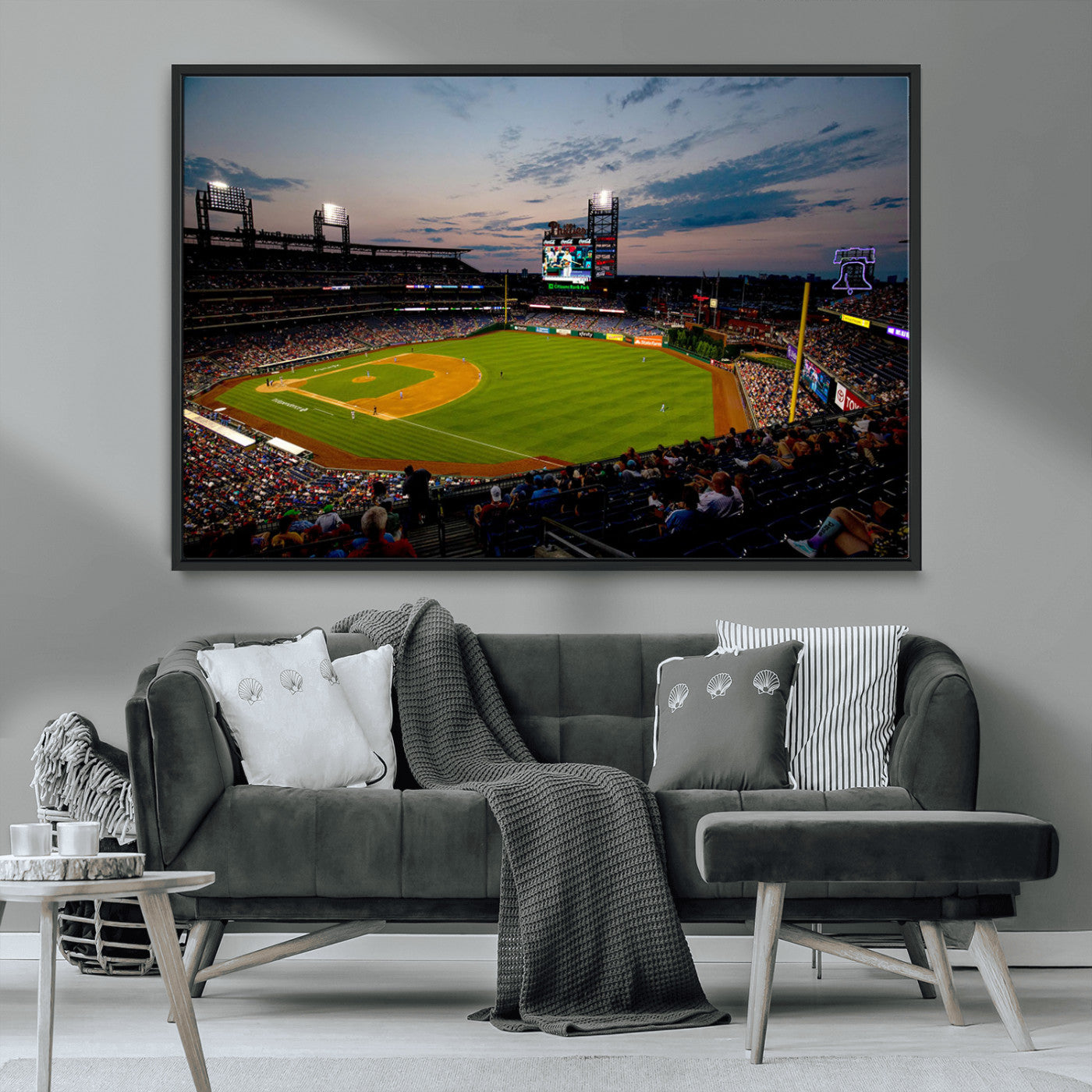 MGV-FC-36X24 - Philadelphia Phillies Baseball Team Print - Citizens Bank Park Stadium Wall Art Canvas Print