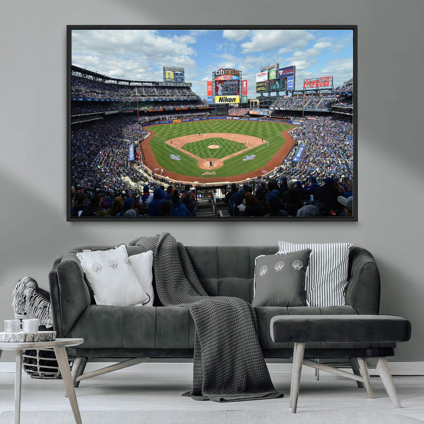 MGV-FC-36X24 - New York Mets Baseball Team Print - Citi Field Stadium Wall Art Canvas Print