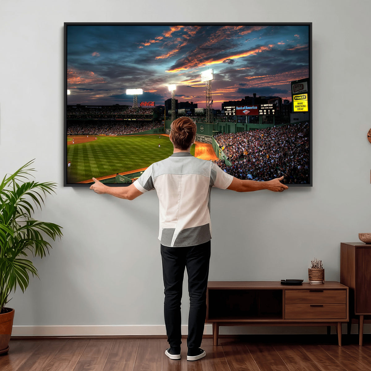 66781-MGV-CV-36X24 - Fenway Park Boston Massachusetts Stadium Wall Art Canvas Print