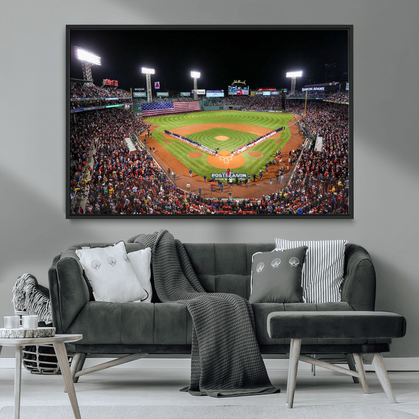 MGV-FC-36X24 - Fenway Park Wall Art Canvas Print | Large Baseball Stadium Canvas Print for Boston Red Sox Fans | Framed Ready-to-Hang Boston Sports Decor Artwork