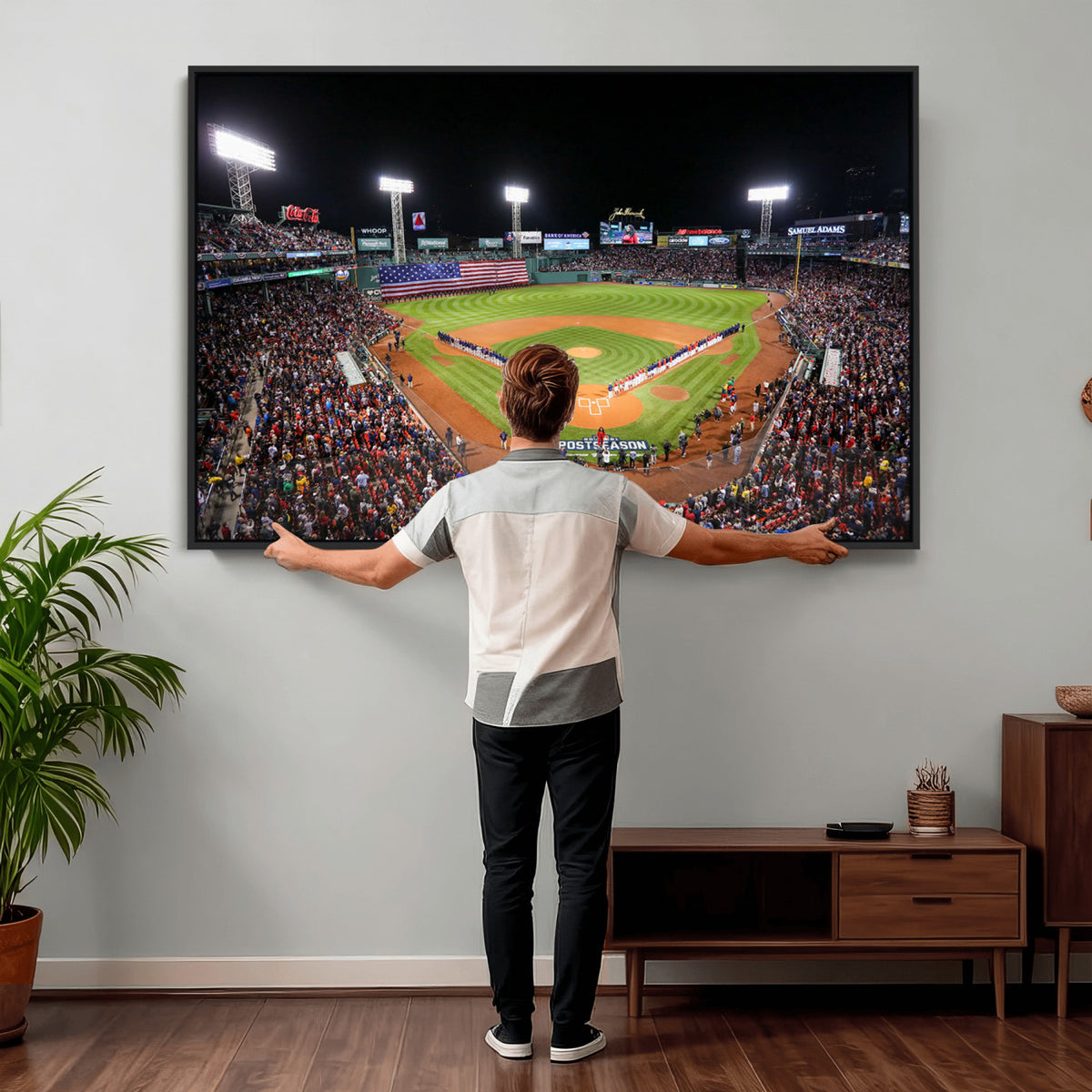 47365-MGV-CV-36X24 - Fenway Park Wall Art Canvas Print | Large Baseball Stadium Canvas for Boston Red Sox Fans