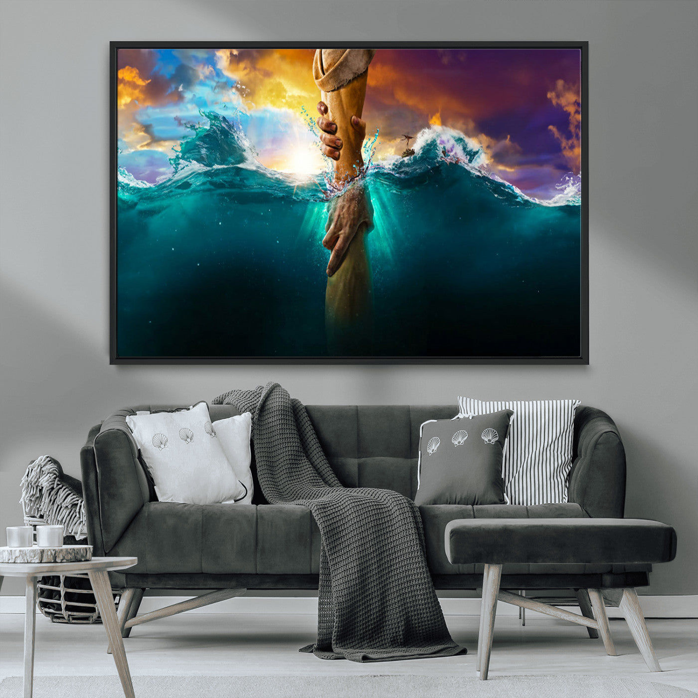 MGV-FC-36X24 - God Hand Wall Art Canvas Print