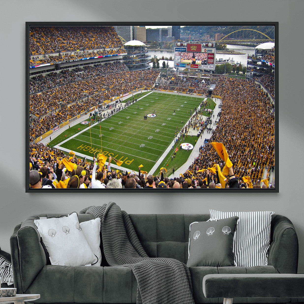 51419-MGV-FC-36X24 - Pittsburgh Steelers Print - Pittsburgh Heinz Field Stadium Wall Art Canvas Print