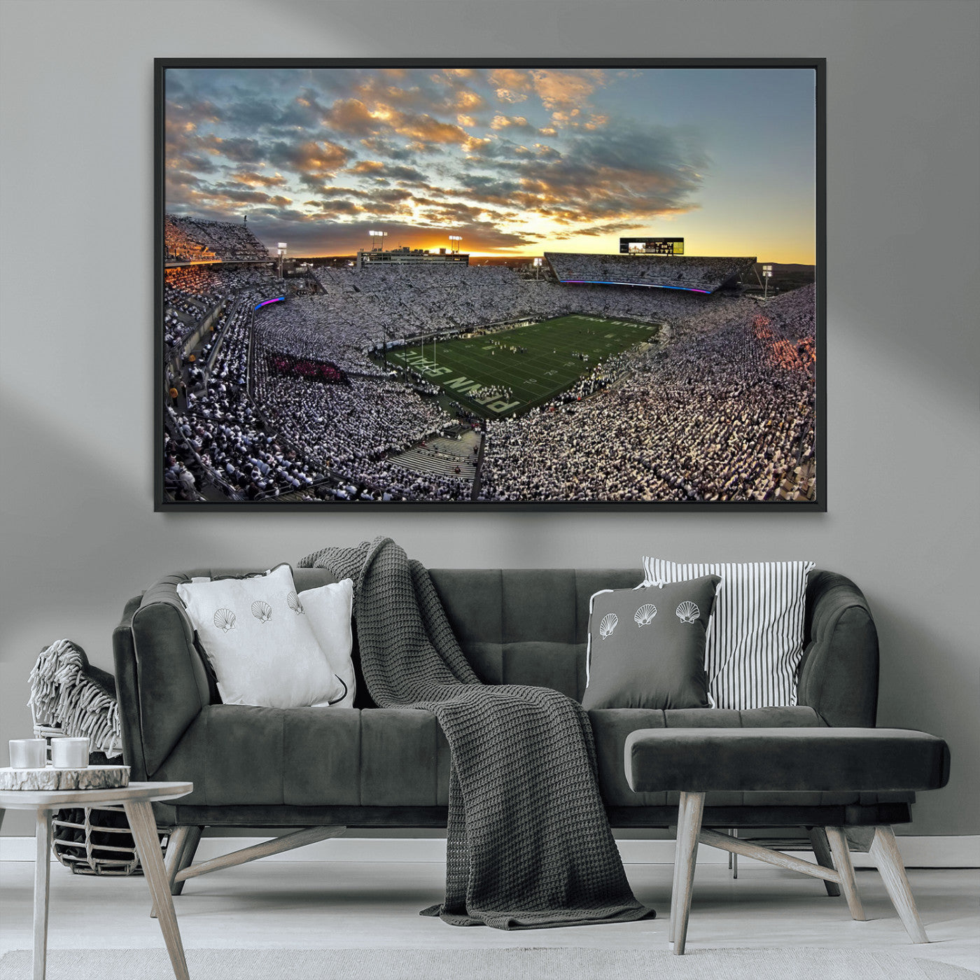 MGV-FC-36X24 - Beaver Stadium Wall Art - Penn State Stadium Wall Art | Penn Nittany Lions Football Match for Sport Room Decor
