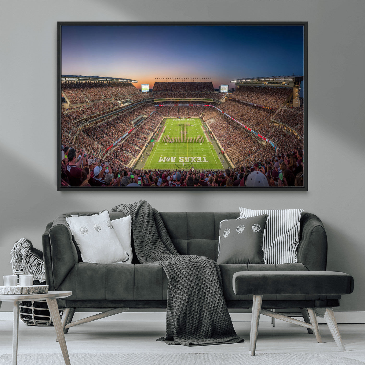 MGV-FC-36X24 - Kyle Field Wall Art Print | Large Texas A&M Aggies Football Canvas Print for Sports Enthusiasts | Framed, Ready-to-Hang Stadium Decor