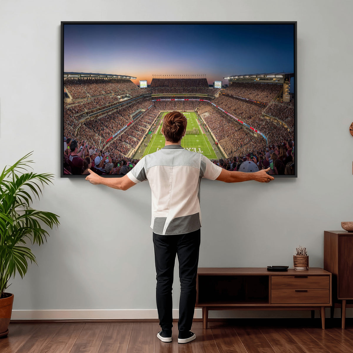 17421-MGV-CV-36X24 - Kyle Field Wall Art Print | Large Texas A&M Aggies Football Canvas Print for Sports Enthusiasts |