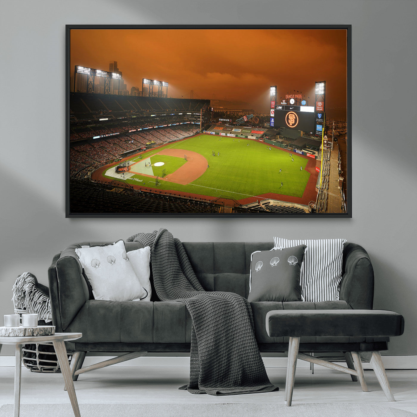 MGV-FC-36X24 - San Francisco Giants Baseball Team Print - Oracle Park Stadium Wall Art Canvas Print