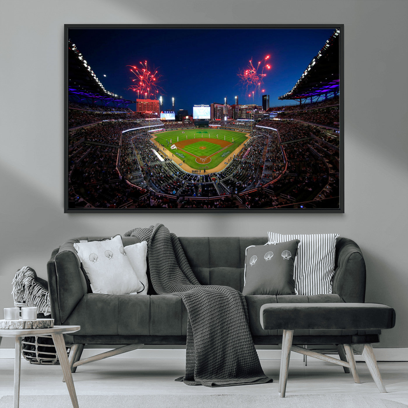 MGV-FC-36X24 - Truist Park Atlanta Braves Baseball Stadium Wall Art Print | Large 3-Panel Canvas Print for Sports