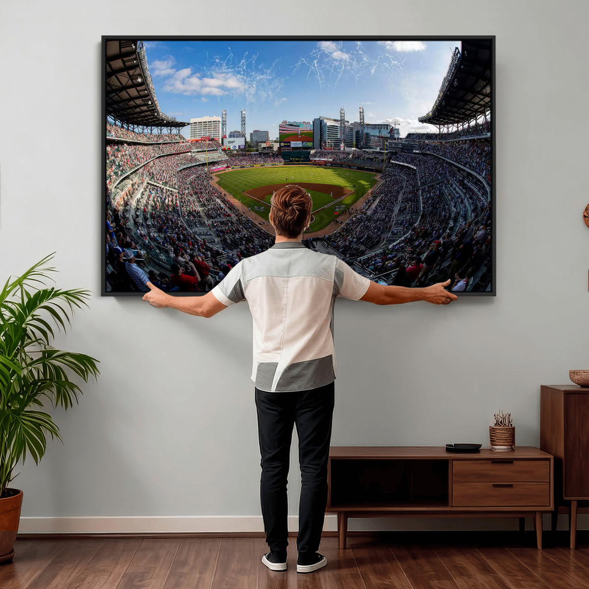 78608-MGV-CV-36X24 - Truist Park Stadium Canvas Wall Art, Atlanta Braves Game Day Decor