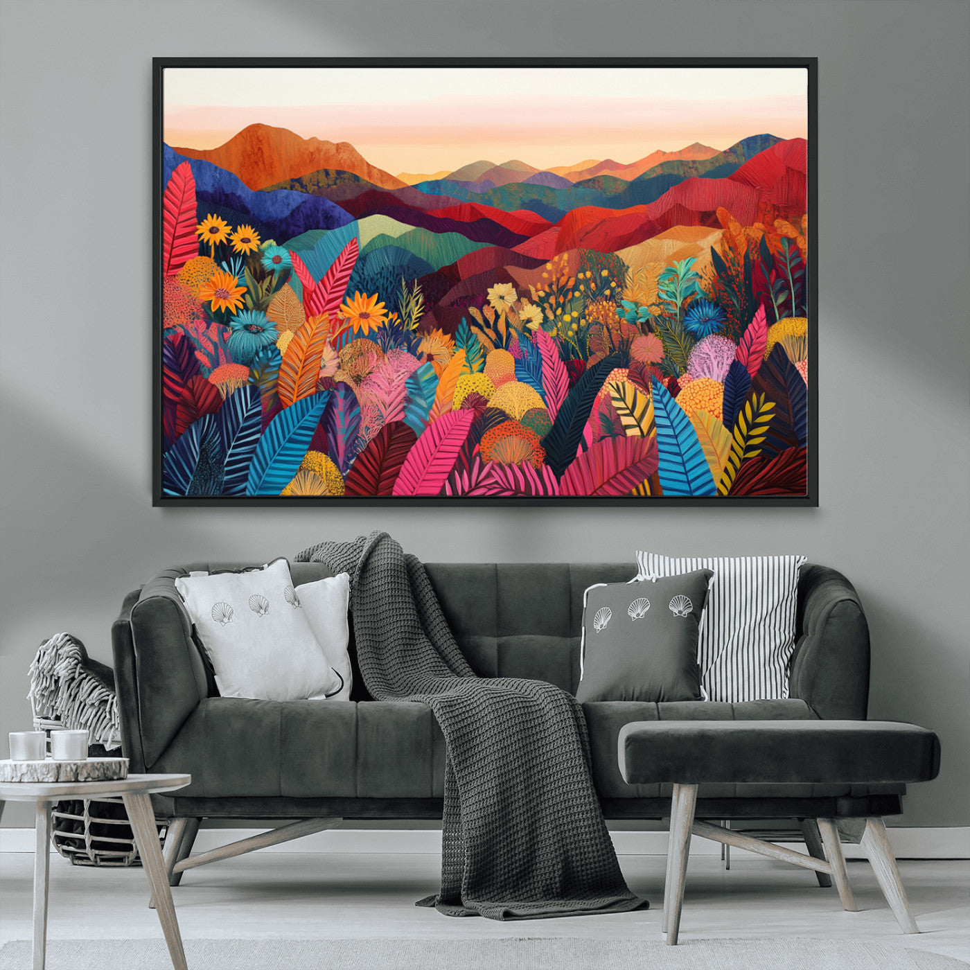 MGV-FC-36X24 - YAYOI KUSAMA Abstract Print - Landscape Canvas Wall Art Print - Vibrant Modern Decor for Living
