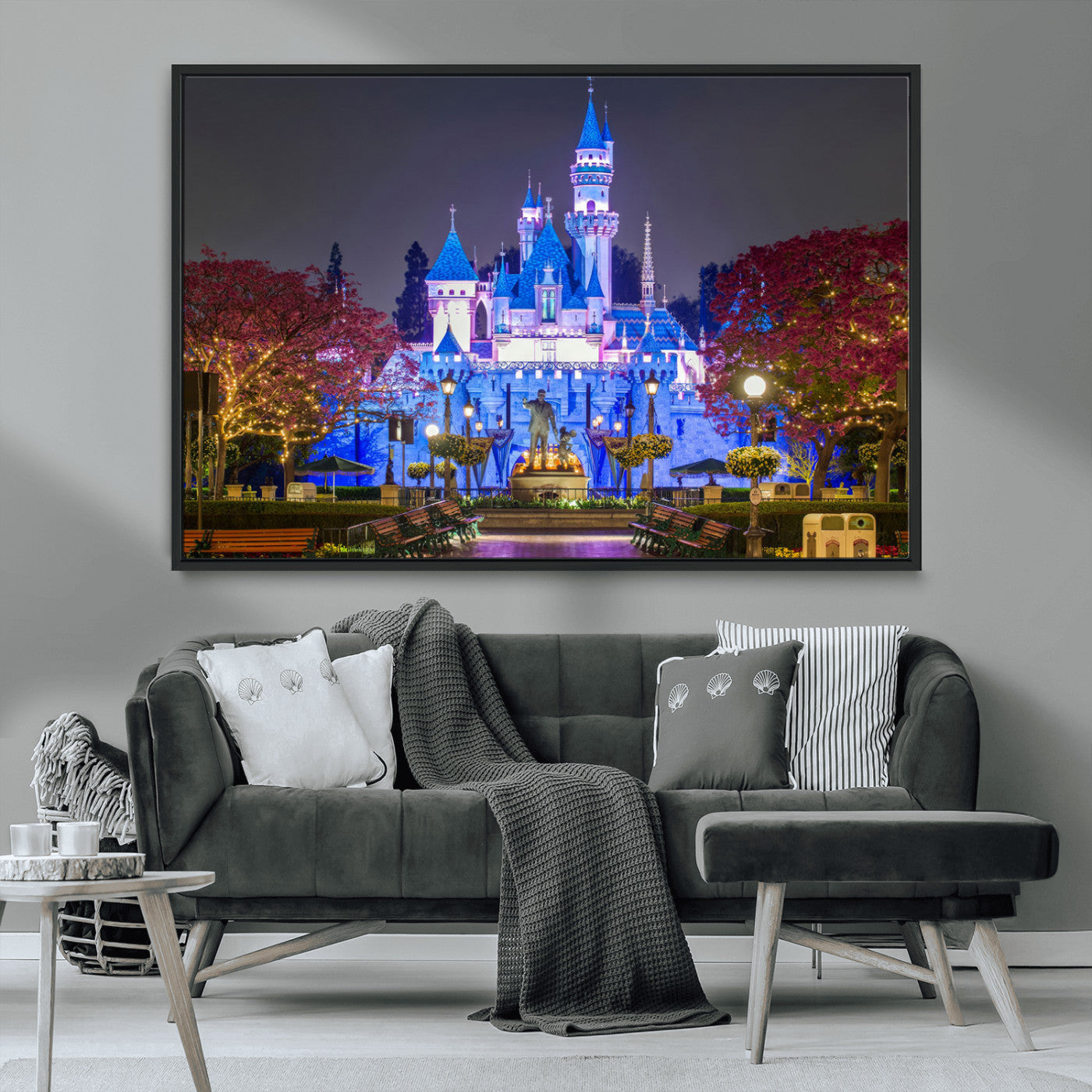 66710-MGV-CV-36X24-Large Disney Castle Wall Art Canvas Print - Magic Kingdom Kids Room Decoration Disney World