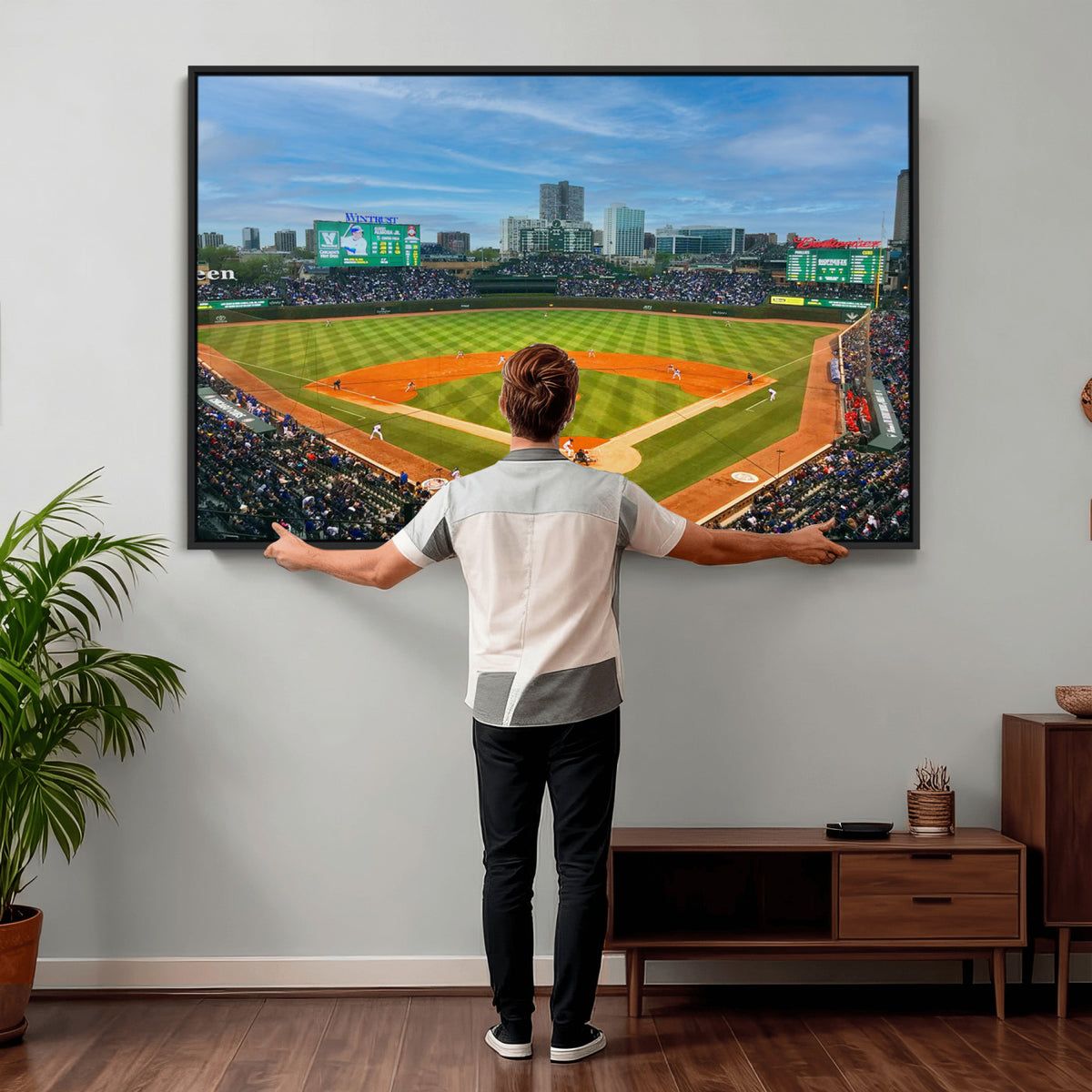 86839-MGV-CV-36X24 - Wrigley Field Chicago Cubs Panoramic Canvas Print