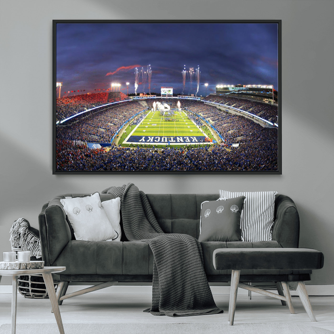MGV-FC-36X24 - Kroger Field Canvas Wall Art - Kentucky Stadium Wall Art Print - Sunset Football Stadium Wall Decor