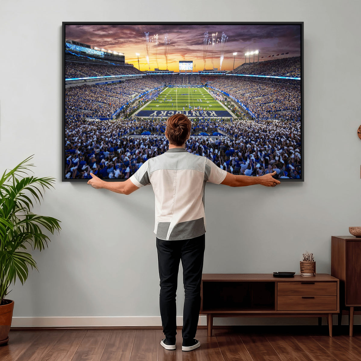 78524-MGV-CV-36X24 - Kroger Field Wall Art Print, Kentucky Stadium Wall Art