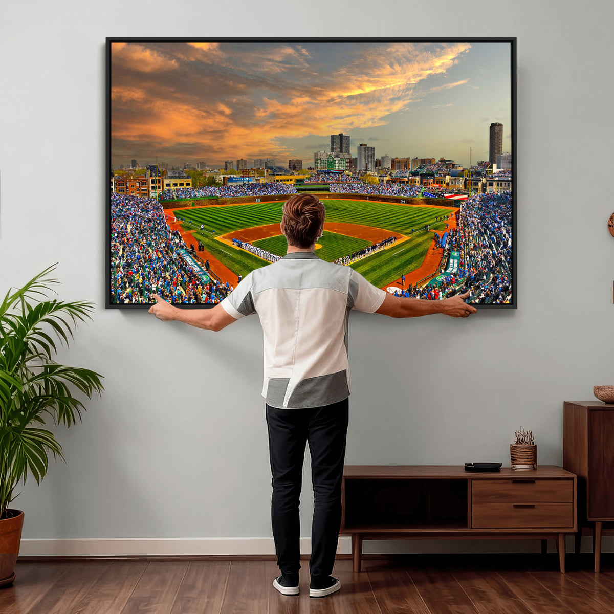 45635-MGV-CV-36X24 - Chicago Wrigley Field Wall Art Canvas Print