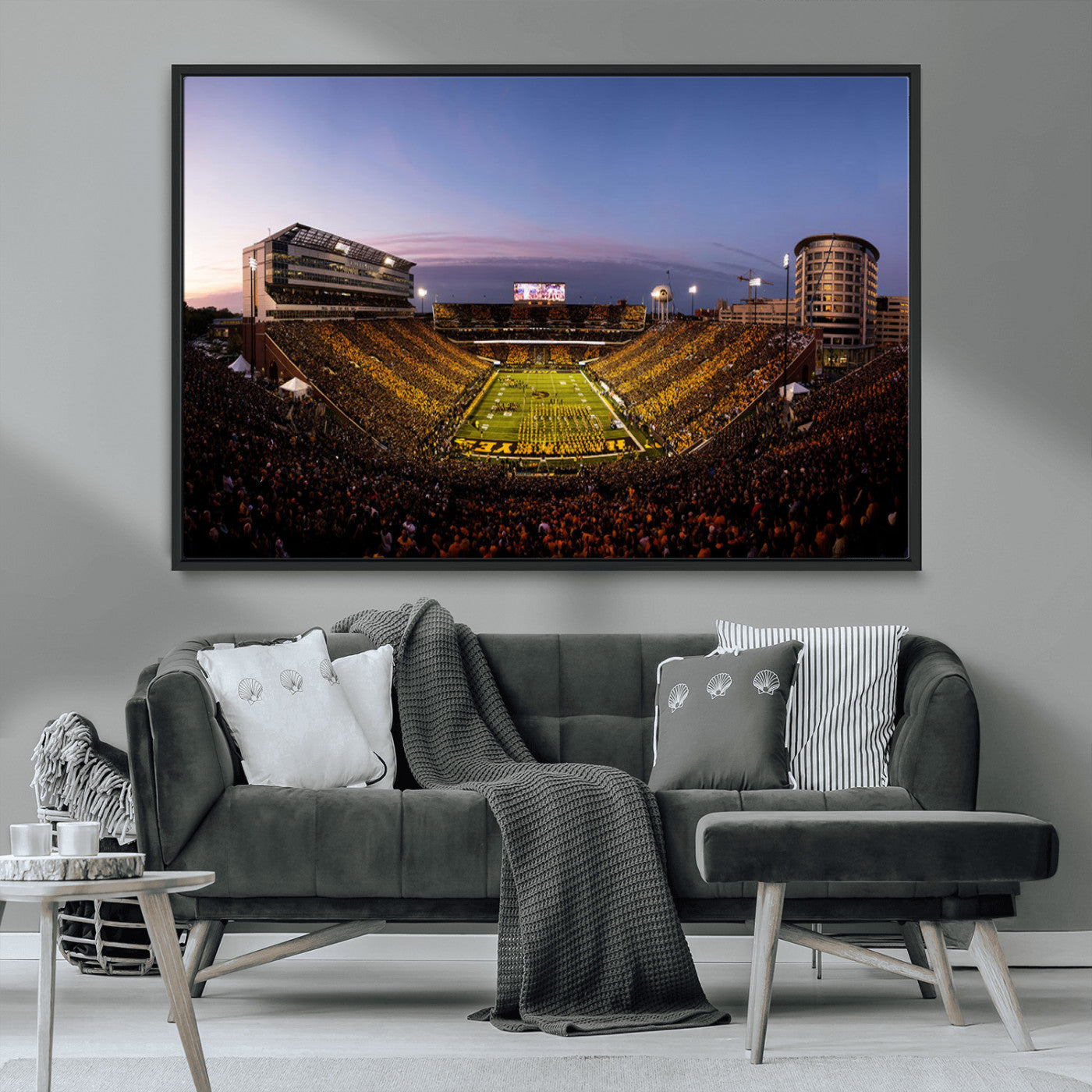MGV-FC-36X24 - Iowa Hawkeyes Kinnick Stadium Wall Art Canvas Print, Framed Iowa Hawkeyes Kinnick Stadium Canvas