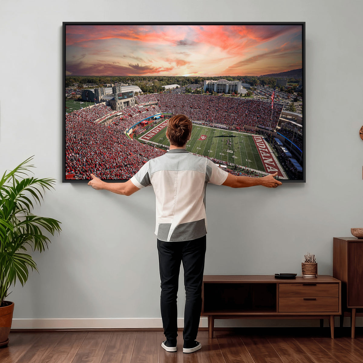 51135-MGV-CV-36X24 - Indiana Memorial Stadium Wall Art Canvas Print