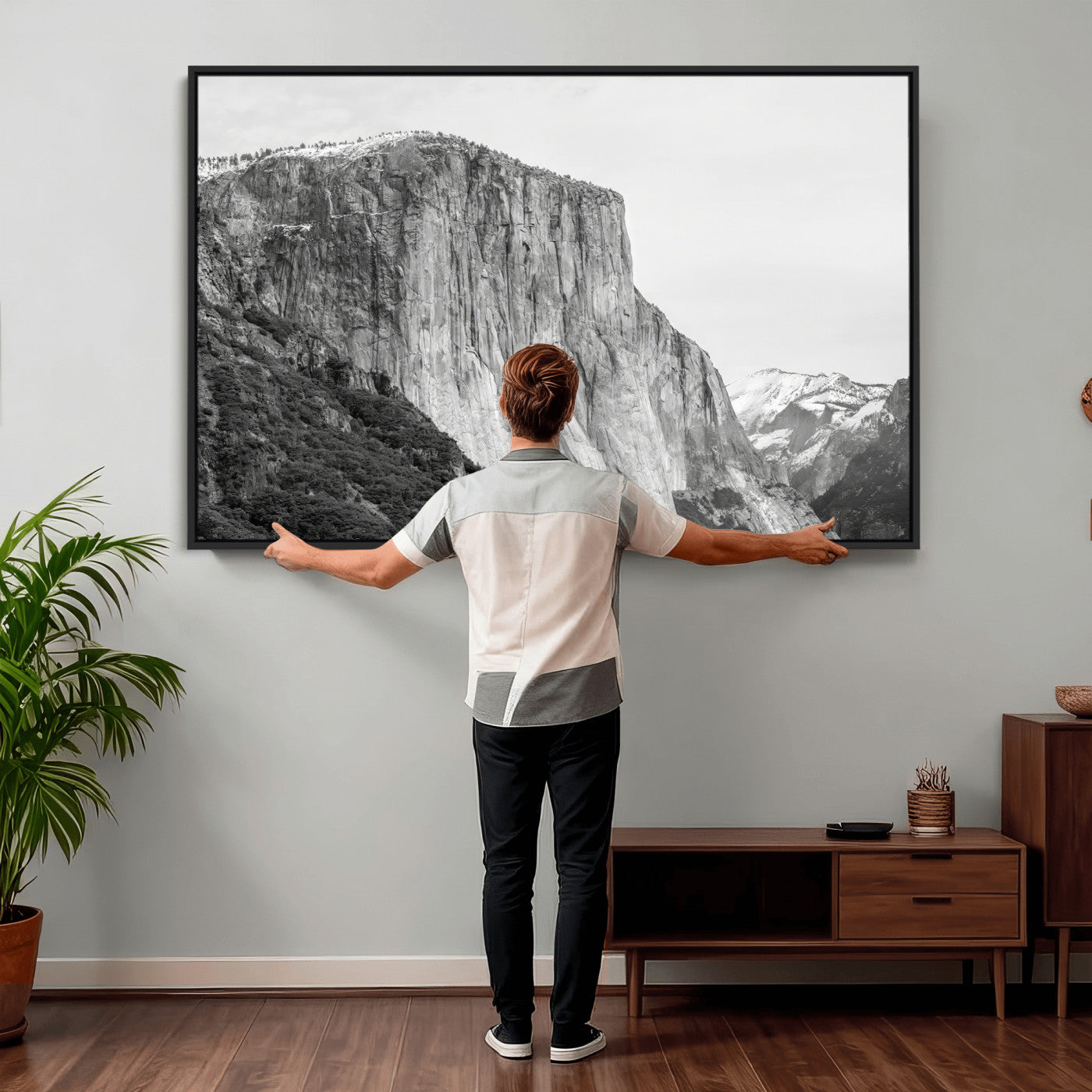 39393420-MGV-CV-36X24 - El Capitan Yosemite Mountain Wall Art – Yosemite Cliff Canvas Print, Rugged Terrain and Timeless Wilderness Decor for Office, Living Room or Cabin