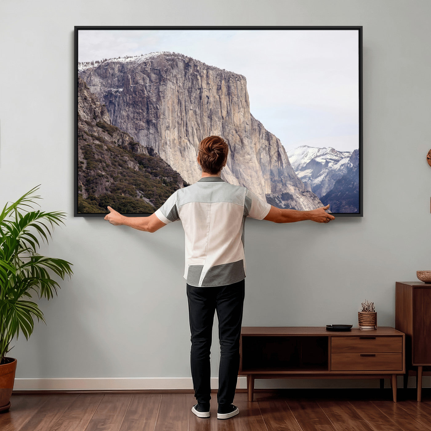 74506434-MGV-CV-36X24 - El Capitan Yosemite Mountain Wall Art – Yosemite Cliff Canvas Print, Rugged Terrain and Timeless Wilderness Decor for Office, Living Room or Cabin