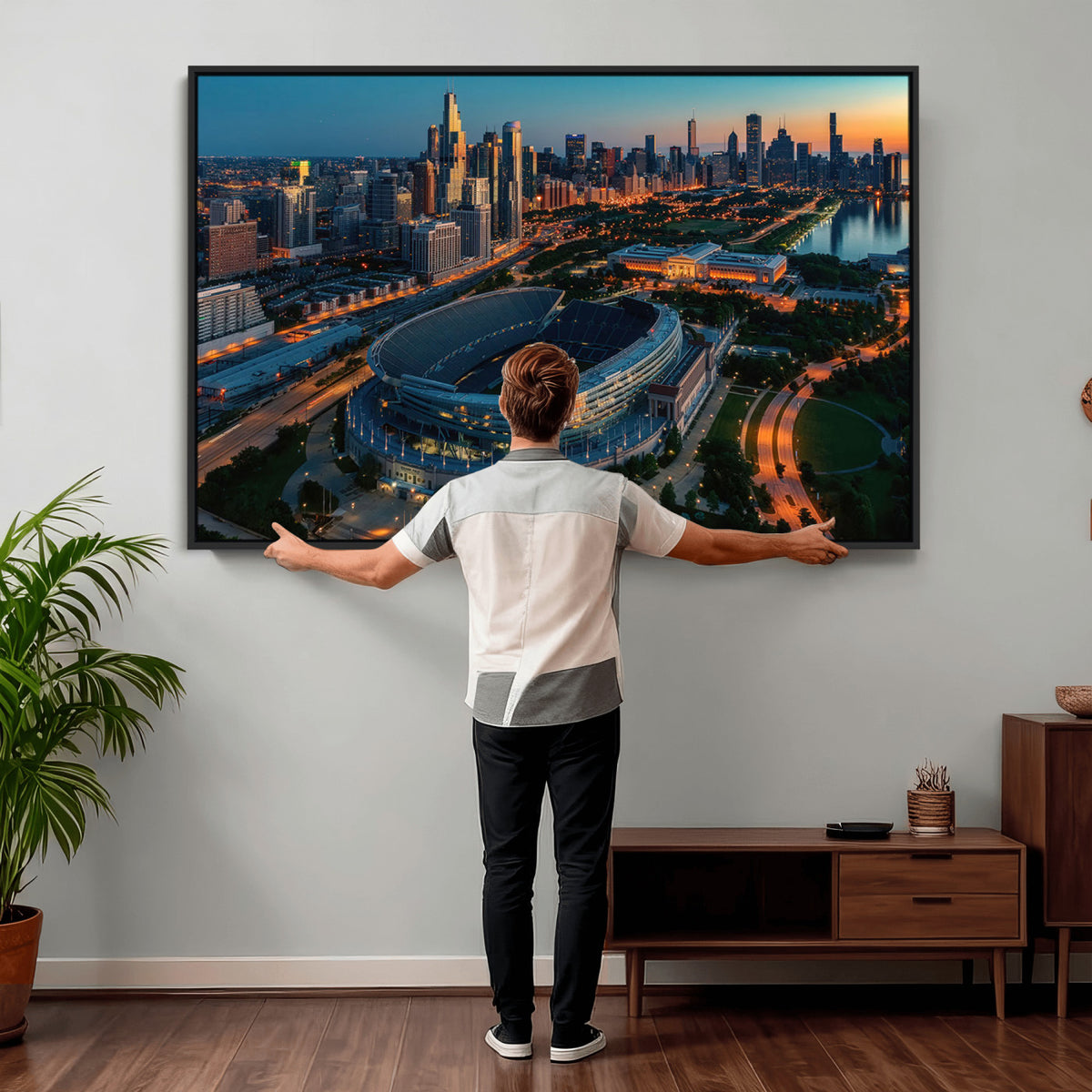 36690345-MGV-CV-36X24 - Chicago Bears Soldiers Field Wall Art Canvas Print