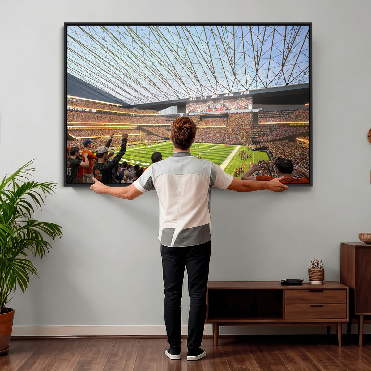 81960112-MGV-CV-36X24 - Cleveland Browns Stadium Wall Art Canvas Print