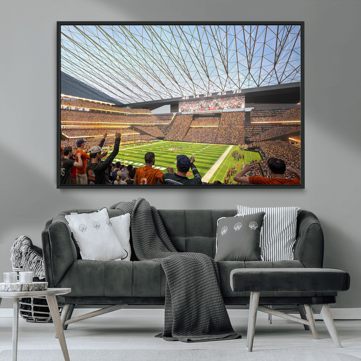 MGV-FC-36X24 - Cleveland Browns Stadium Wall Art - NFL Football Canvas Print
