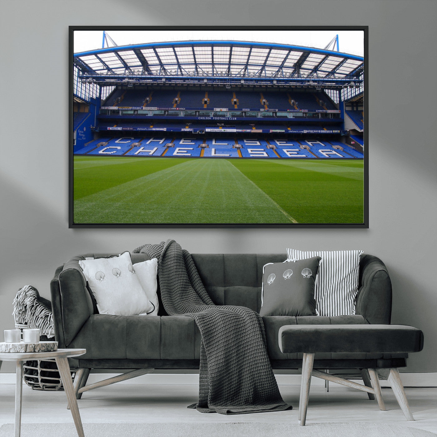 38616413CHELSA-MGV-FC-36X24_Black-Stamford Bridge Chelsea Football Stadium Canvas Wall Art Print – Immersive Stadium Experience for Soccer Fans – Ready to Hang