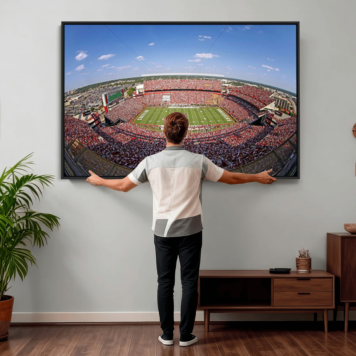 29492070-MGV-CV-36X24 - William Brice Stadium Wall Art Canvas Print, Stadium Crowd on Football Game Day