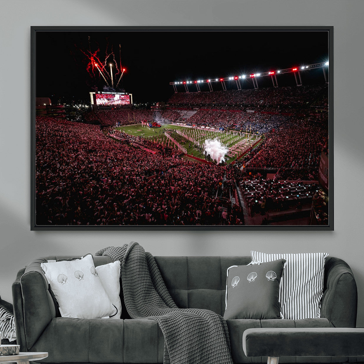 60690191-MGV-FC-36X24 - William Brice Stadium Wall Art Print – Baseball Game Room Artwork Print for Basement Dorm, Home, Office
